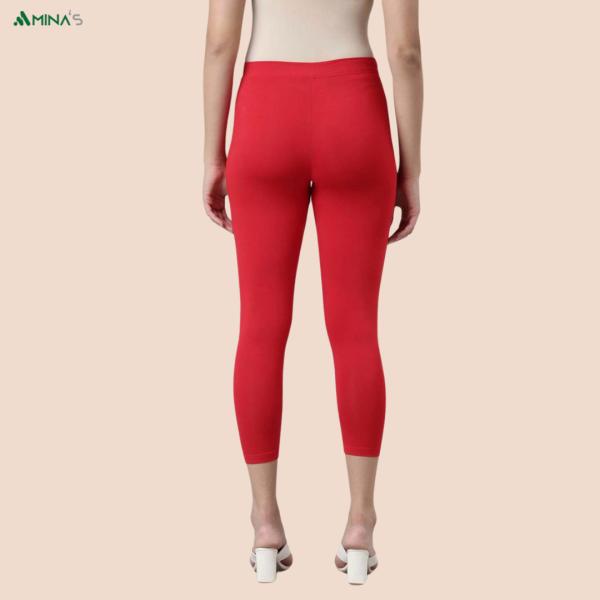 Womens Ankle Fit Leggings | Cotton Lycra |Waist Rib | All Colors | Manufacture To Consumer Direct Sale
