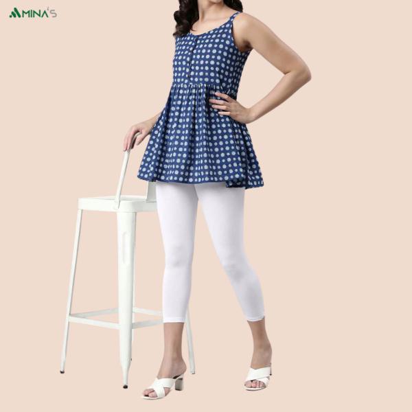 Womens Ankle Fit Leggings | Cotton Lycra |Waist Rib | All Colors | Manufacture To Consumer Direct Sale