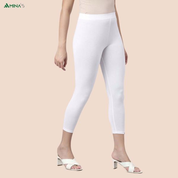 Womens Ankle Fit Leggings | Cotton Lycra |Waist Rib | All Colors | Manufacture To Consumer Direct Sale