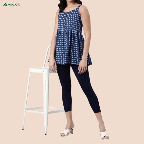 Womens Ankle Fit Leggings | Cotton Lycra |Waist Rib | All Colors | Manufacture To Consumer Direct Sale