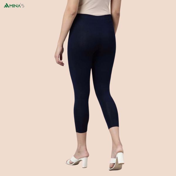Womens Ankle Fit Leggings | Cotton Lycra |Waist Rib | All Colors | Manufacture To Consumer Direct Sale