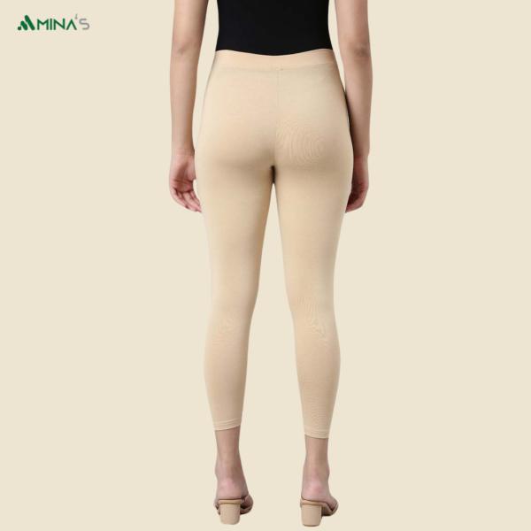 Womens Ankle Fit Leggings | Cotton Lycra |Waist Rib | All Colors | Manufacturer To Consumer Direct Sale