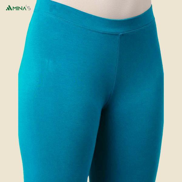 Womens Ankle Fit Leggings | Cotton Lycra |Waist Rib | All Colors | Manufacturer To Consumer Direct Sale