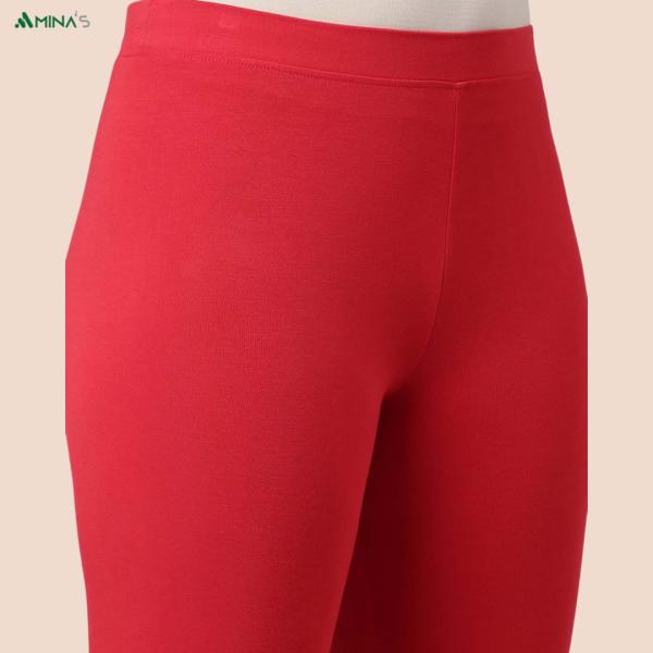 Womens Ankle Fit Leggings | Cotton Lycra |Waist Rib | All Colors | Manufacture To Consumer Direct Sale