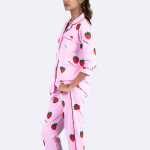 Berry Dream Pink Pyjama Set | Notched Collor | 100% Pure Cotton | Bio-Washed | Manufacture to Consumer Direct sale