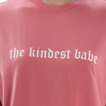 Womens Kindest Babe Printed Peach Oversized T-shirt | Round Neck | 100% Pure Cotton | Bio-Washed | Manufacture to Consumer Direct sale