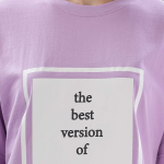 Womens Best Version Printed Purple Oversized T-shirt | Round Neck | 100% Pure Cotton | Bio-Washed | Manufacture to Consumer Direct sale