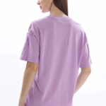 Womens Best Version Printed Purple Oversized T-shirt | Round Neck | 100% Pure Cotton | Bio-Washed | Manufacture to Consumer Direct sale